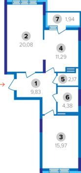 2-кімнатна 65.66 м² в ЖК НАШ будинок від забудовника, Київ