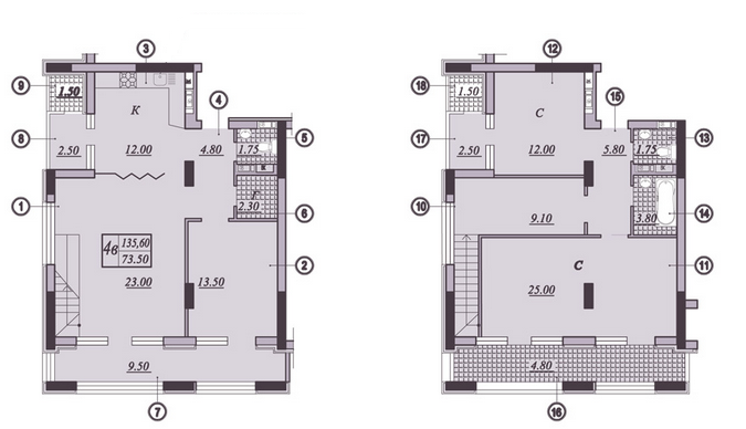 5+ кімнат 135.6 м² в ЖК на вул. Підвисоцького, 4В від забудовника, Київ