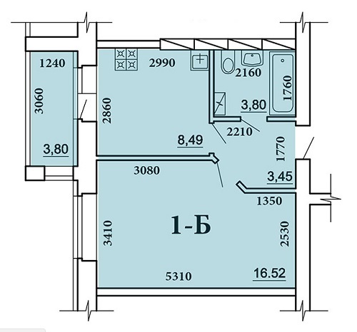 1-кімнатна 36.06 м² в ЖК Новосілки від забудовника, с. Новосілки