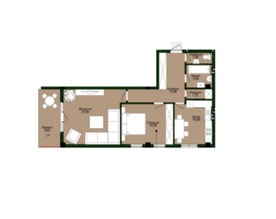 2-кімнатна 74.74 м² в ЖК Оселя Сервіс від 26 300 грн/м², Львів
