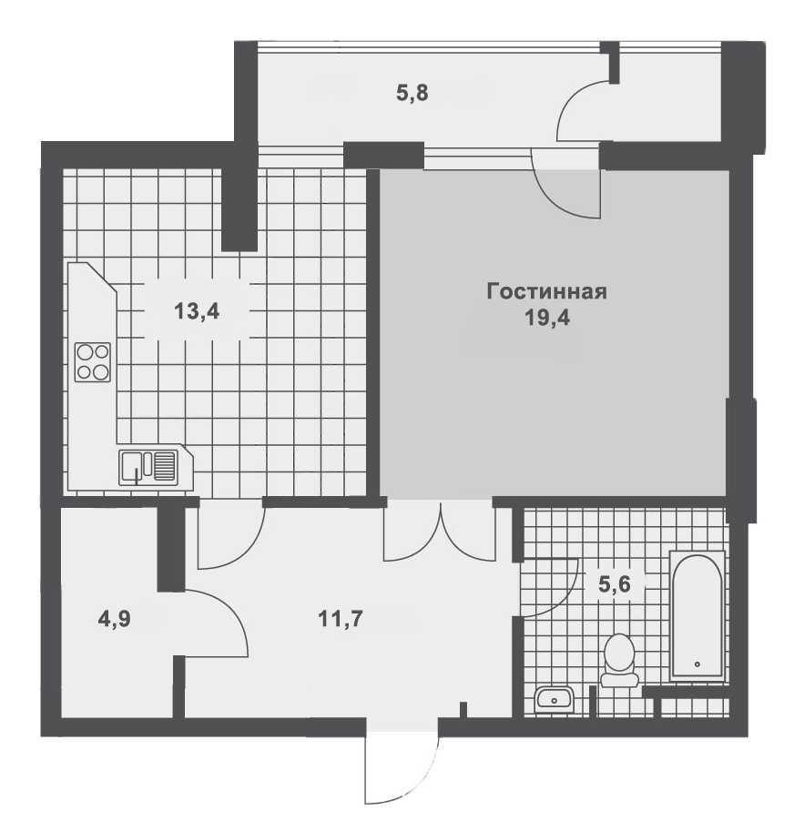 1-кімнатна 61.5 м² в ЖК Панорама на Печерську від забудовника, Київ