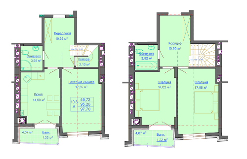 5+ кімнат 97.7 м² в ЖК Паркові Вежі від 17 080 грн/м², Львів