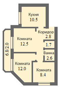 3-комнатная 51.29 м² в ЖК Петропавловская Мечта от застройщика, с. Петропавловская Борщаговка
