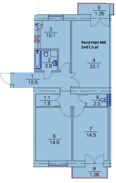 3-кімнатна 81.5 м² в ЖК Підгір`я від 12 700 грн/м², м. Трускавець