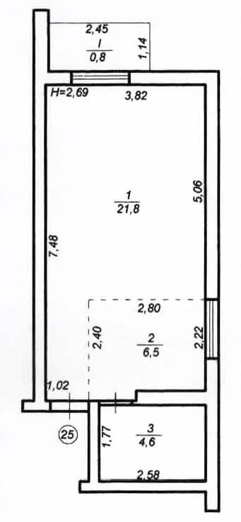 1-кімнатна 32.1 м² в ЖК Чубинське від забудовника, с. Чубинське