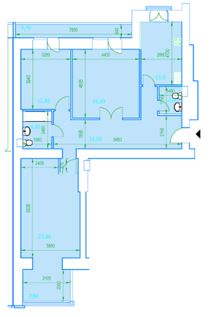 3-кімнатна 106.7 м² в ЖК Полтавський шлях 144 від 13 500 грн/м², Харків