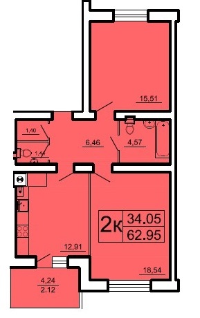 2-кімнатна 62.95 м² в ЖК Ренуар від 16 250 грн/м², Львів