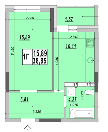 1-комнатная 38.85 м² в ЖК Рідне місто от 17 100 грн/м², Киев
