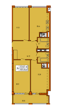 3-кімнатна 105.04 м² в ЖК Вільне Місто від 14 900 грн/м², Львів