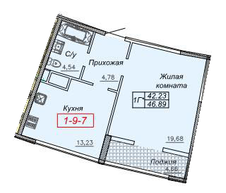 1-кімнатна 46.89 м² в ЖК Двадцять сьома перлина від 29 450 грн/м², Одеса