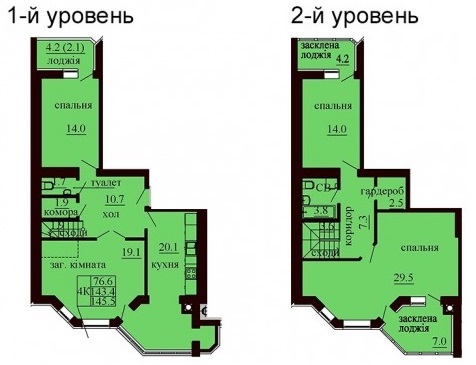 Двухуровневая 145.5 м² в ЖК София Сити от 19 000 грн/м², с. Софиевская Борщаговка
