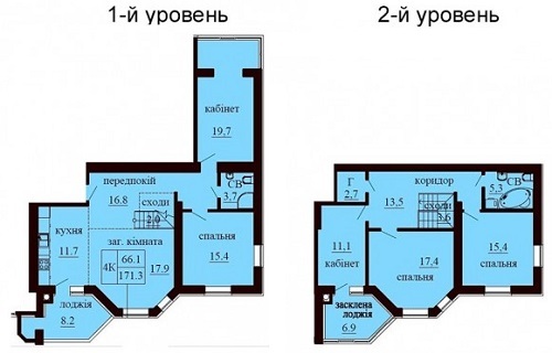 Двухуровневая 171.3 м² в ЖК София Сити от 19 000 грн/м², с. Софиевская Борщаговка