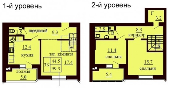 Двухуровневая 99.3 м² в ЖК София Сити от 19 000 грн/м², с. Софиевская Борщаговка