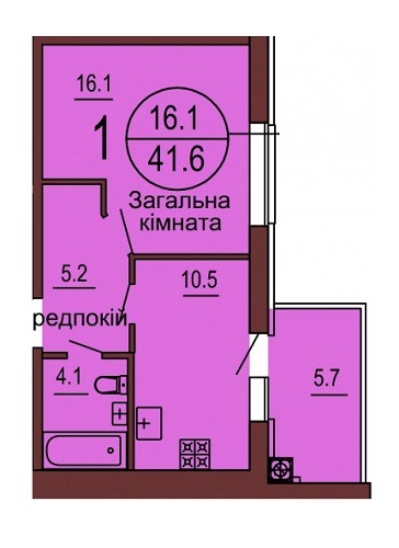 1-комнатная 41.6 м² в ЖК София Клубный от 13 500 грн/м², с. Софиевская Борщаговка