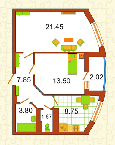 2-комнатная 58.03 м² в ЖК Сяйво от 28 000 грн/м², г. Ирпень