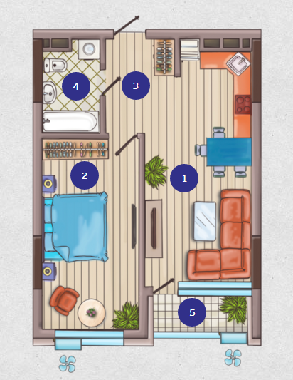1-кімнатна 54.52 м² в ЖК Французький квартал 2 від 34 920 грн/м², Київ
