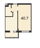 1-комнатная 40.7 м² в ЖК Шоколад от застройщика, Львов