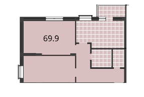 2-комнатная 69.9 м² в ЖК Шоколад от застройщика, Львов