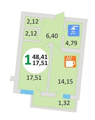 1-кімнатна 48.41 м² в ЖК Еко-дім на Стрийській від забудовника, Львів