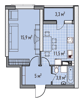 1-кімнатна 37.87 м² в ЖК Елегія Парк від 20 300 грн/м², Одеса