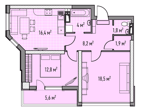 2-кімнатна 65.28 м² в ЖК Елегія Парк від 23 400 грн/м², Одеса