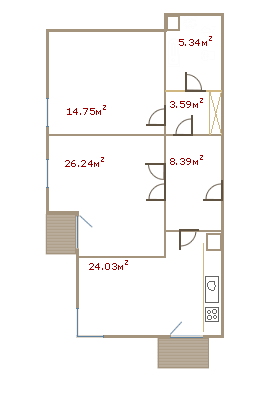 2-кімнатна 82.1 м² в ЖК Ясна Поляна від 52 560 грн/м², Одеса