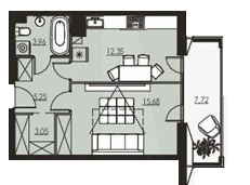 1-комнатная 42.6 м² в ЖК Avalon от 18 000 грн/м², Львов