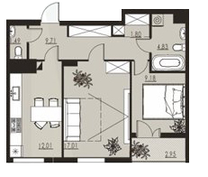 2-комнатная 57.49 м² в ЖК Avalon от 17 500 грн/м², Львов