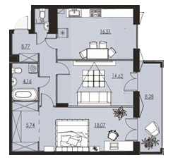 2-комнатная 71.74 м² в ЖК Avalon от 17 500 грн/м², Львов