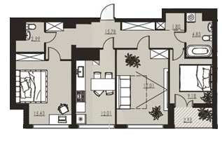 3-комнатная 80.49 м² в ЖК Avalon от 17 500 грн/м², Львов