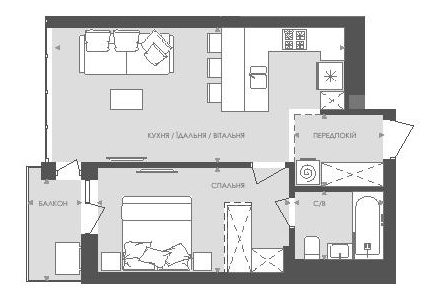 1-комнатная 46.7 м² в ЖК Avalon Light от застройщика, Львов