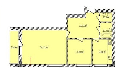 2-кімнатна 74.22 м² в ЖК Berlin House від забудовника, Харків