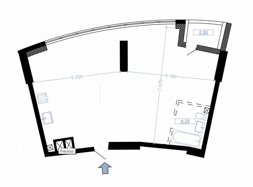 Вільне планування 68.3 м² в ЖК Busov Hill від 62 450 грн/м², Київ