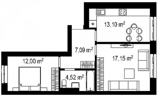 2-кімнатна 53.86 м² в ЖК Білий Шоколад.Center від 10 320 грн/м², с. Білогородка