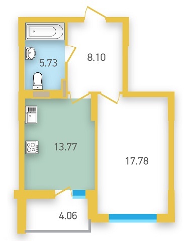 1-кімнатна 47.41 м² в ЖК Friendly House від 23 600 грн/м², Київ