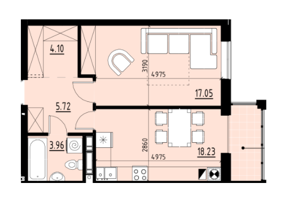 1-кімнатна 49.06 м² в ЖК Globus Comfort від 12 900 грн/м², Львів