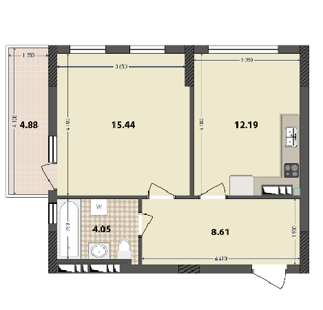 1-кімнатна 45.17 м² в ЖК IL Patio від 18 000 грн/м², Київ