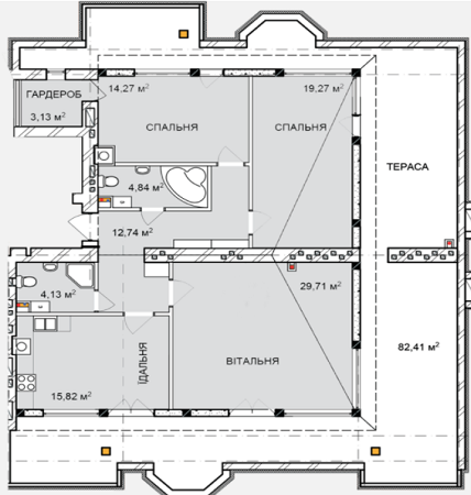 3-комнатная 128.61 м² в ЖК Kaiser от 24 160 грн/м², Львов