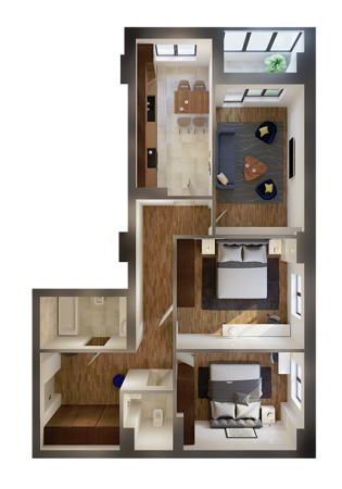 3-кімнатна 89.84 м² в ЖК New York Concept House від 63 050 грн/м², Київ