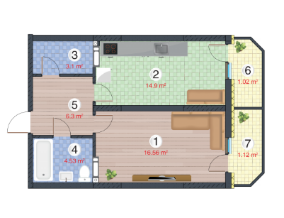 1-кімнатна 47.53 м² в ЖК Orange City від 22 000 грн/м², Київ