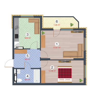 2-кімнатна 53.76 м² в ЖК Orange City від 20 000 грн/м², Київ