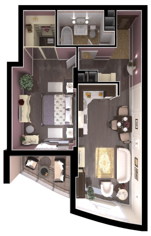1-кімнатна 58.45 м² в ЖК Park Avenue VIP від 62 720 грн/м², Київ