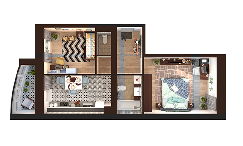 2-кімнатна 52.56 м² в ЖК Мандарин від забудовника, Київ