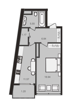 1-кімнатна 45.27 м² в ЖК Perfect Loft 47 від 38 080 грн/м², Львів