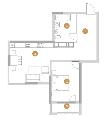 1-кімнатна 63.1 м² в ЖК Royal Tower від 50 980 грн/м², Київ