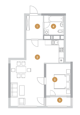 1-кімнатна 63 м² в ЖК Royal Tower від 50 980 грн/м², Київ