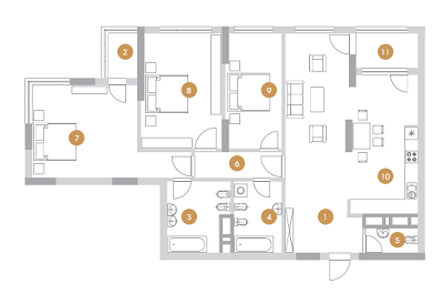 3-комнатная 139.9 м² в ЖК Royal Tower от 50 550 грн/м², Киев