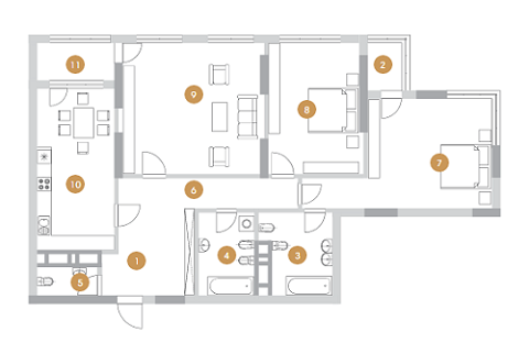 3-кімнатна 139.8 м² в ЖК Royal Tower від 50 550 грн/м², Київ