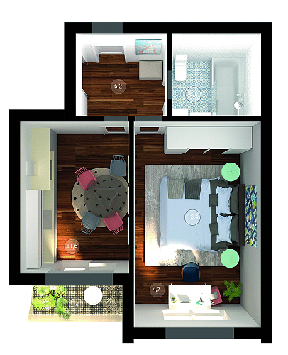 1-кімнатна 39.36 м² в ЖК Silver House від 32 000 грн/м², Київ