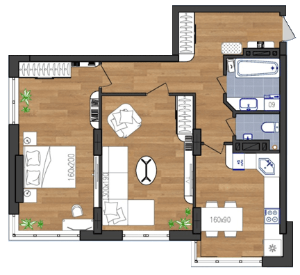 2-комнатная 68.9 м² в ЖК SunCity от 18 070 грн/м², Одесса